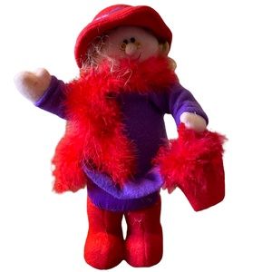 Red Hat Society Purple 10” Princess Lady Soft Baby Doll Plush